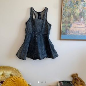 MinkPink Denim Open Back Dress